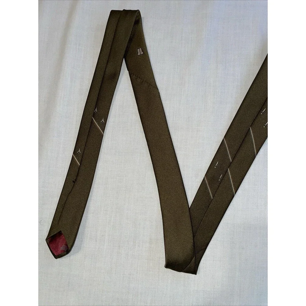 Lanvin Men’s Dress Tie Size 54” Brown 100% Silk Formal Business City